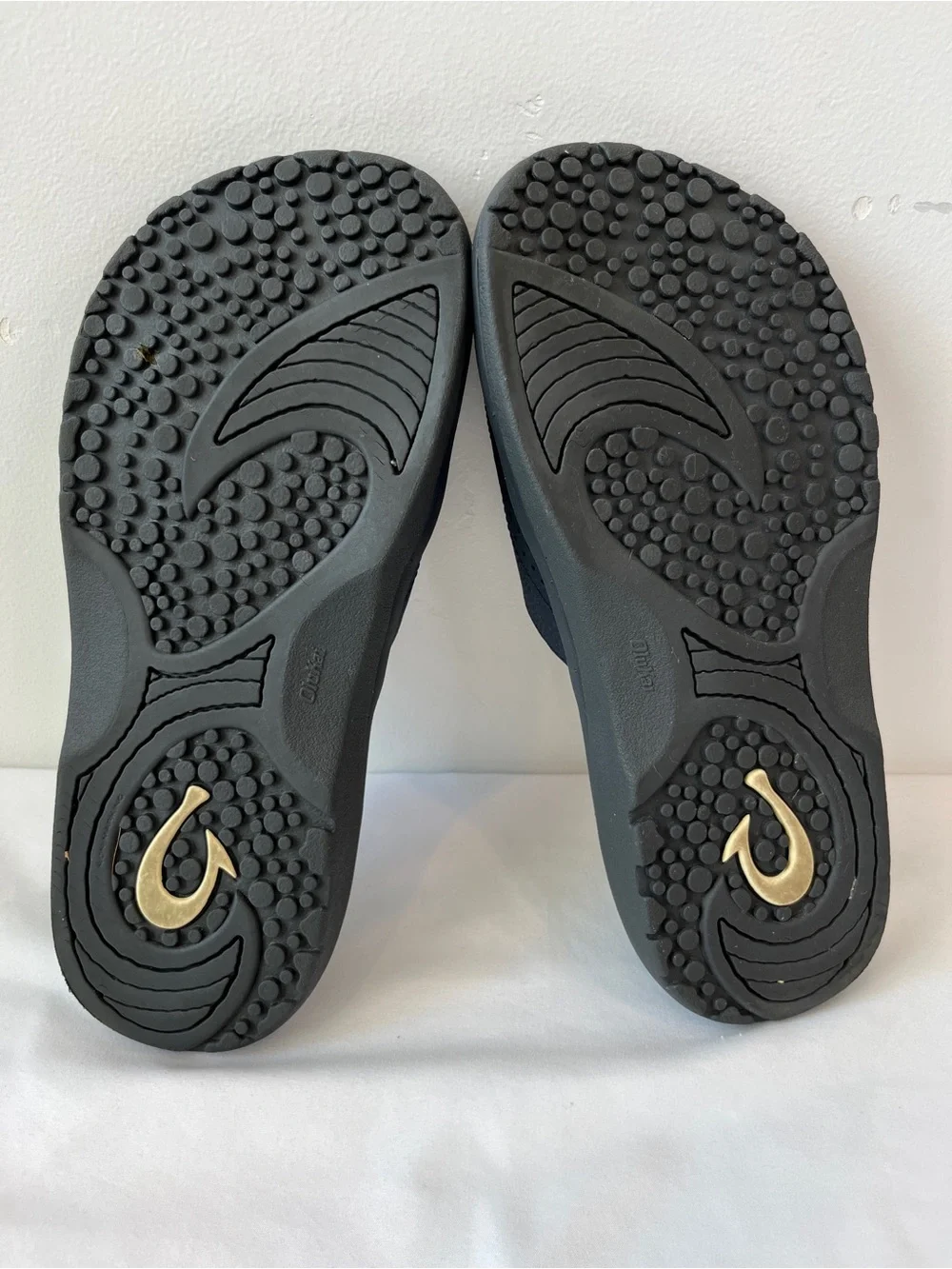 OluKai Nalu Slide Mens 8 Trench Blue Charcoal Sandals 10332-DE26 Water Resistant